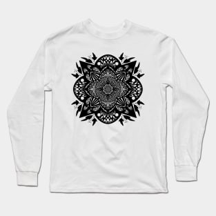 Mandala art Black Long Sleeve T-Shirt